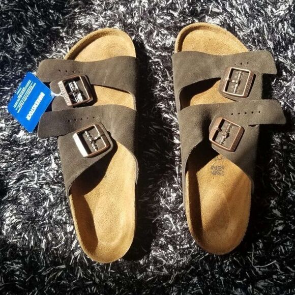 Birkenstocks arizona suede leather mocha Size 42 regular wide - Picture 3 of 10